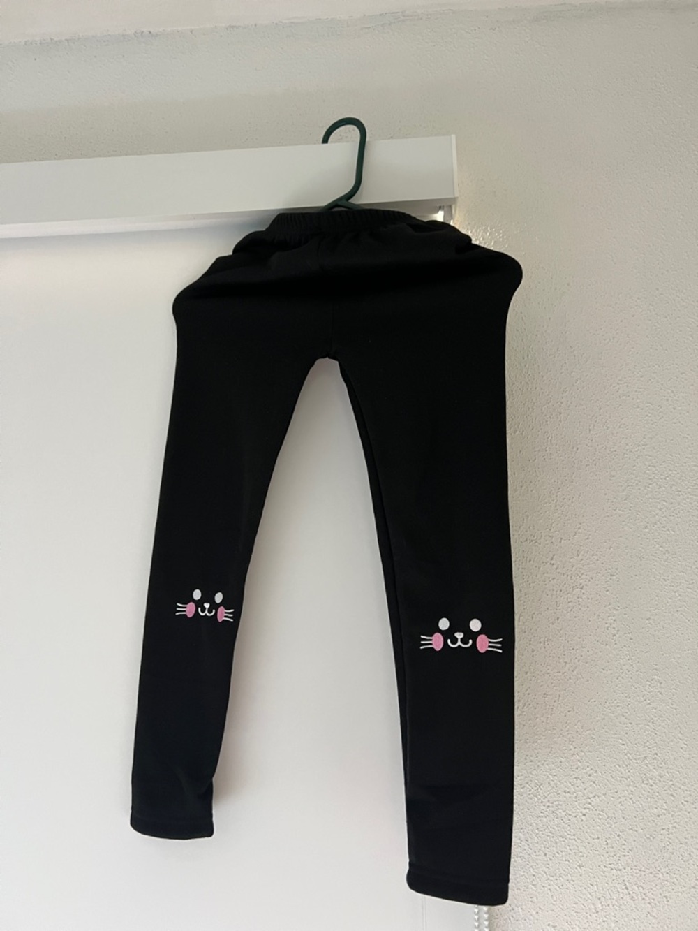 Kids Black Cat Face Leggings